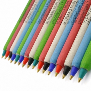 Gerecycled papier kogelpen